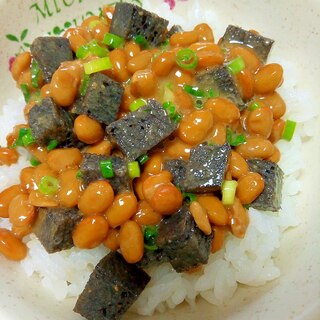 納豆の食べ方-黒ごま豆腐♪